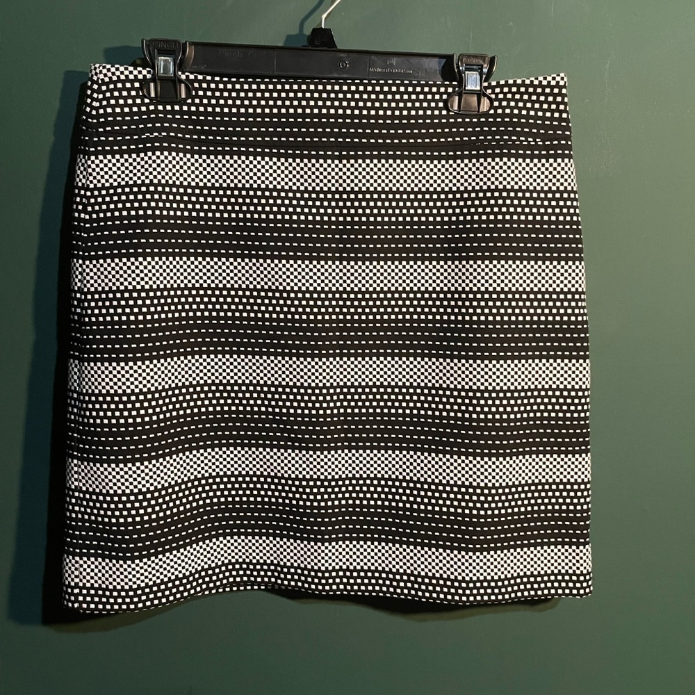 Loft Polka Dot Striped Skirt Size 8